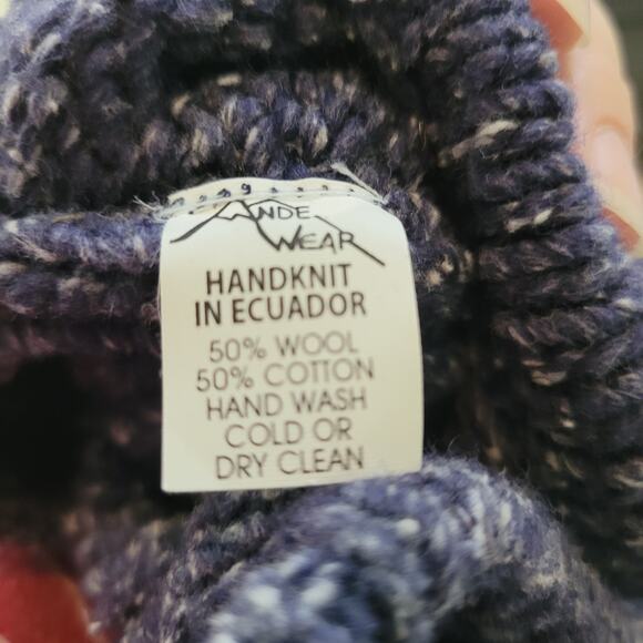 Ande Wear One Size Snowman Hat Scarf Hand Warmer Combo Wool Blend Winter - Picture 6 of 6